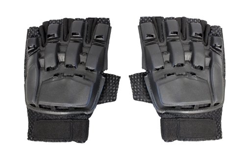 UKARMS Half Finger CQB Airsoft and Paintball Gloves (Black, Large)