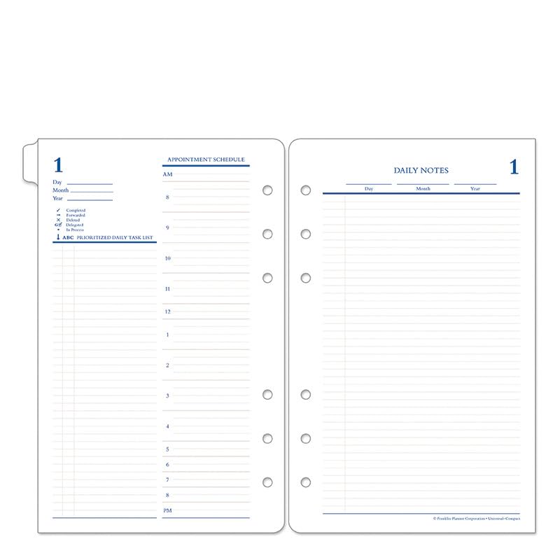 FranklinCovey - 31-Day Undated Planner | Two Pages Per Day - Ring-Bound (Compact)