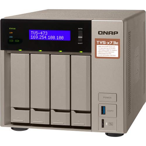 外付けハードディスク・ドライブ QNRP Network Attached Storage TVS-473e Amazon.com: QNAP Turbo NAS TVS-473e NAS Storage, AMD RX-421BD
