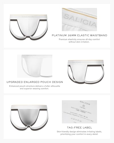 SALIGIA Men’s Modal Jockstraps 3-Pack – Sexy, Tag-Free & Ultra Soft Underwear with No Fly Pouch, Breathable Thongs4