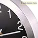 Fzy.bstim Non Ticking Silent Wall Clock, 10 Inch, Black, Quartz Analog, Battery Operated, with Thermometer and Hygrometer, Easy Installation