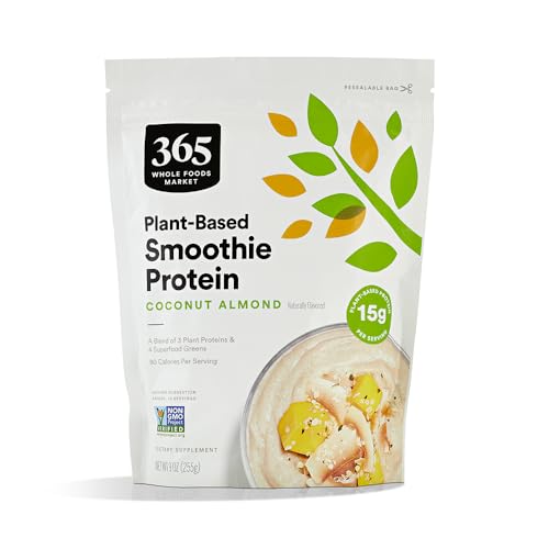 Image of 365 by Whole Foods Market, Protein Plantpowder Smoothie Coconut Almond, 9 Ounce