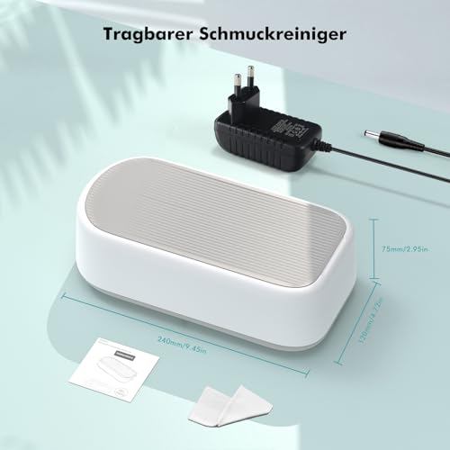 ETENTOUS Ultraschallreinigungsgerät 48KHZ Ultraschallreinigungsgerät Brille 640ml Ultrasonic...