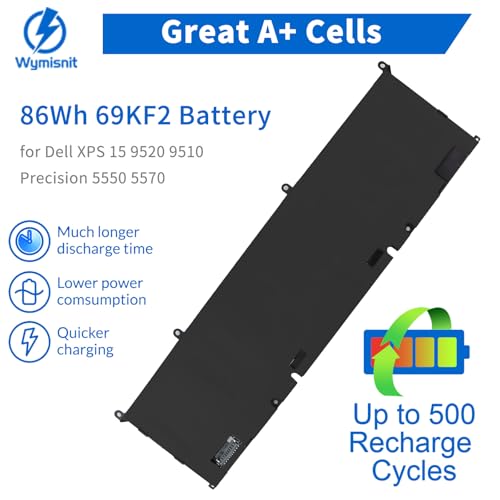 Image of 86Wh 69KF2 Battery for Dell XPS 15 9500 9510 9520 Precision 5550 5560 5570 Alienware M15 M17 R3 R4, G7 15 7500 G15 5510 5511 5515 5520 5521, Inspiron 7510 7610 7620 P87F P91F P45E P100F 8FCTC