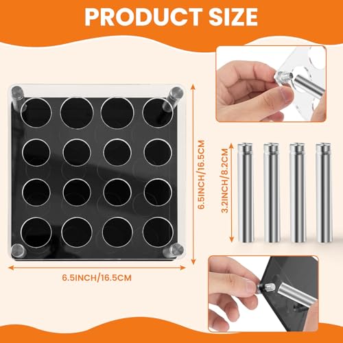 Moules en silicone pour jeu d'échecs avec support acrylique transparent de rangement - 7