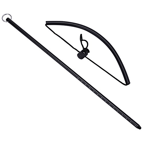 Aluminium Riffstab Diving Stick Zeigestab Tauchen mit Handschlaufe(Schwarz)