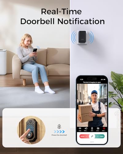 Smart Biometric Front Door Lock with Camera