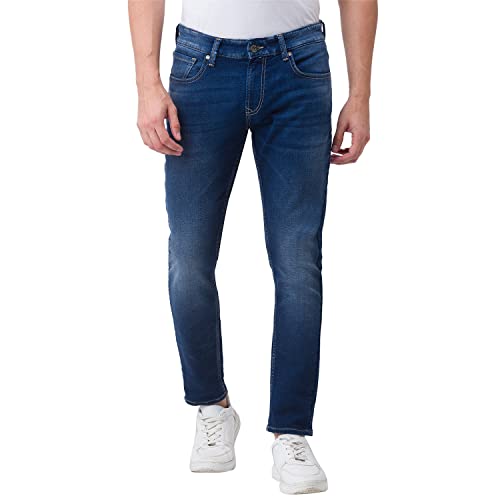 Image of Spykar Men's Kano Slim Fit Mid-Rise Jeans (Ankle Length)