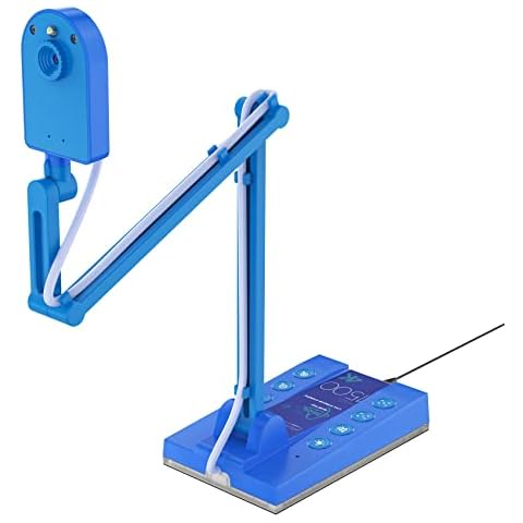TreasLin USB Document Camera 15MP for Teachers, Remote Learning, Classroom Presentations, Art Classes Online Teaching with Multi Angle Rotation Adjustment LED Light Cover