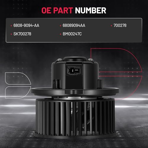 Image of BDFHYK AC Heater Blower Motor Fan 700278 Compatible with Dodge 2011-2022 Durango Rear,HVAC Blower Motor Assembly Replacement for 6808-9094-AA 68089094AA SK700278 BM00247C