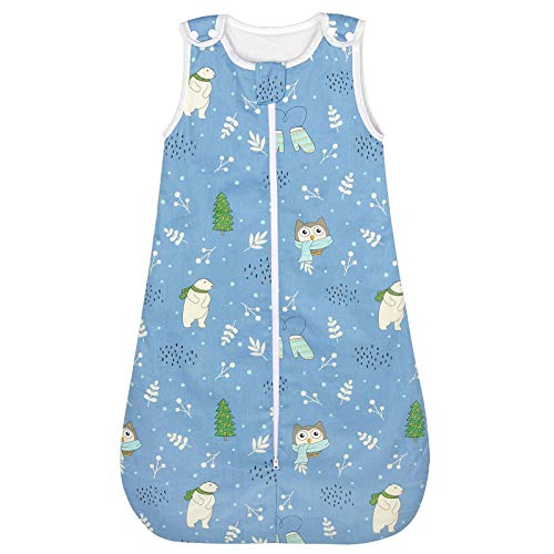 Viedouce baby slaapzak, organisch katoen draagbaar deken slaapzak alle seizoenen 70-80 cm voor baby peuter (1 Tog 3-18 maanden) (color-11, 2.5 TOG)