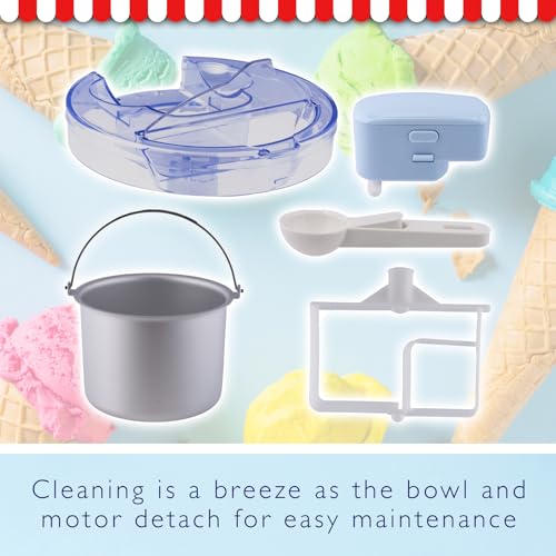 Sensio Home Icy Treats Ice Cream & Dessert Maker, Delicious Fast Ice Cream NO Pre Freezing Required, Gelato, Sorbet, Yoghurt In 40 Minutes with Recipes Included, Blue - Image 6