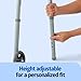 Medline Lightweight Folding Walkers for Seniors, Adults with 5” Wheels, Steel Frame Supports up to 400 lbs.