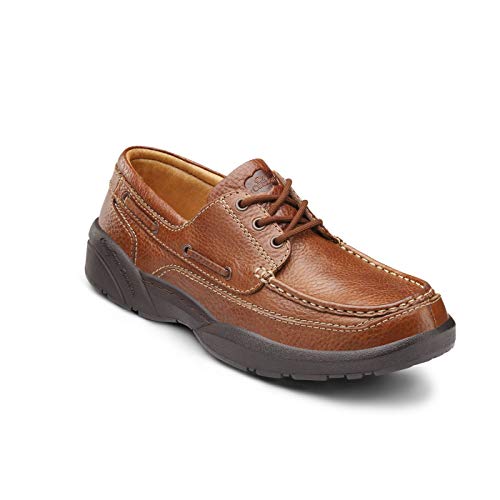 Dr. Comfort Patrick Men's Therapeutic Extra Depth Boat Shoe-Leather Uppers-Diabetic Shoes