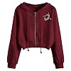 CPNG Damesblouse met lange mouwen en ritssluiting, sweatshirt, bedrukte hoodie-tops