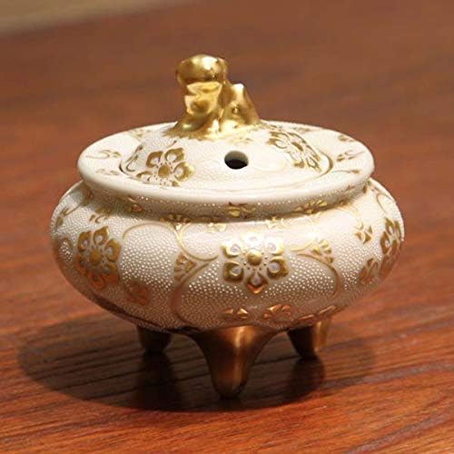 九谷『香炉』本金百人一首 故物骨董】豪華絢爛 九谷焼 大香炉 本金