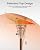 Mars Explo 50,000 BTU Patio Heater for Outdoor Use With Adjustable Heat Focusing Top, Portable Propane Patio Heater with Wheels, Stainless Steel Burner for Porch, Deck, Garden, Commercial (Brown)