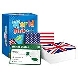 245 Piezas Tarjetas Didácticas De Banderas del Mundo Juego De Geografía