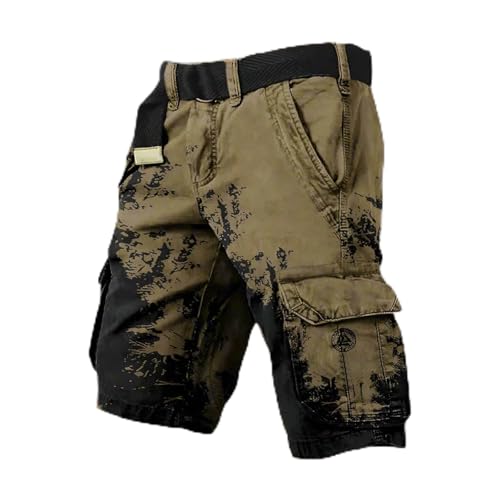Bermuda homme cargo coupe droite à imprimé tendance pour l'été