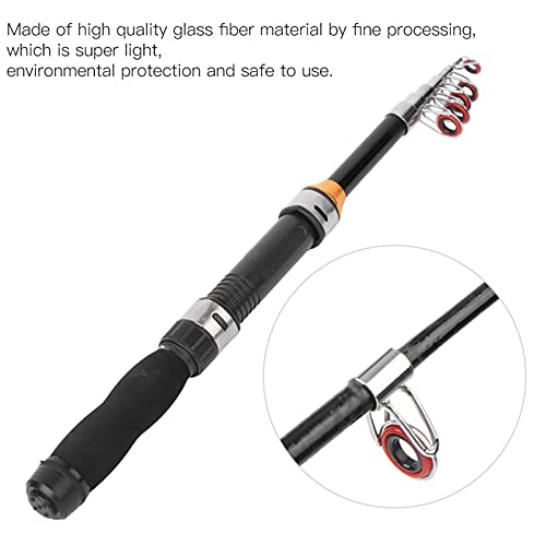 Alomejor Fishing Rod Four Layer Ultra Short Fishing Rod Protable Telescopic Long Throw River Fishing Pole for Outdoor Fishing(1.2m) Fishing Rod and Its Accessories - Image 6