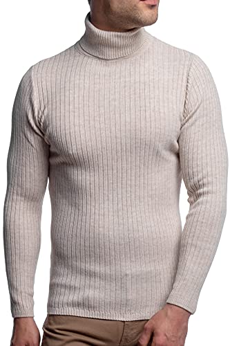 Karl's People K-107 Jersey de punto fino para hombre beige M