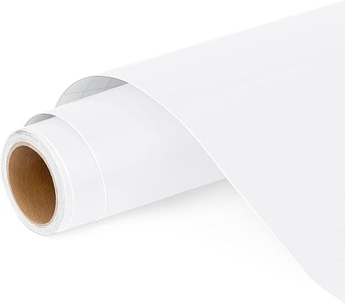 Miniatura 8 de Lya Vinyl Vinilo permanente blanco brillante, rollo de vinilo de 12 pulgadas x 18 pies, rollo de vinilo adhesivo blanco brillante para silueta,