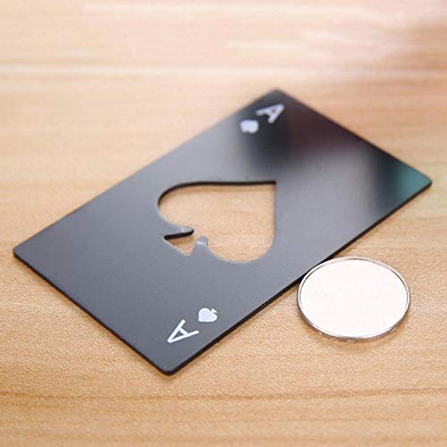 FANZHOU Magic Black Poker Card abridor de garrafa de cerveja de aço inoxidável abridor de garrafa de
