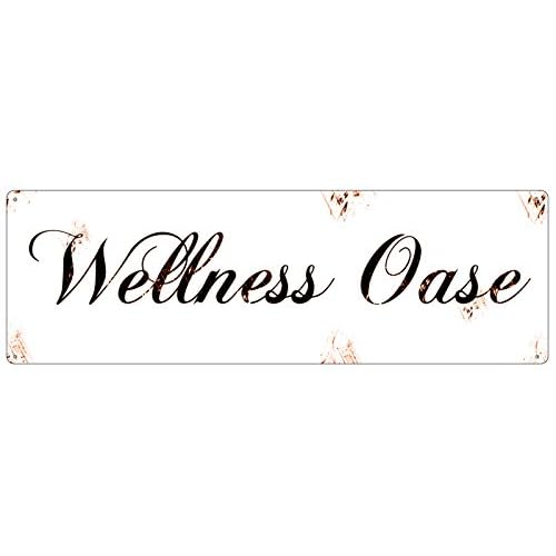Interluxe Shabby Blechschild METALLSCHILD Türschild Wellness OASE Bad WC Beauty Geschenk
