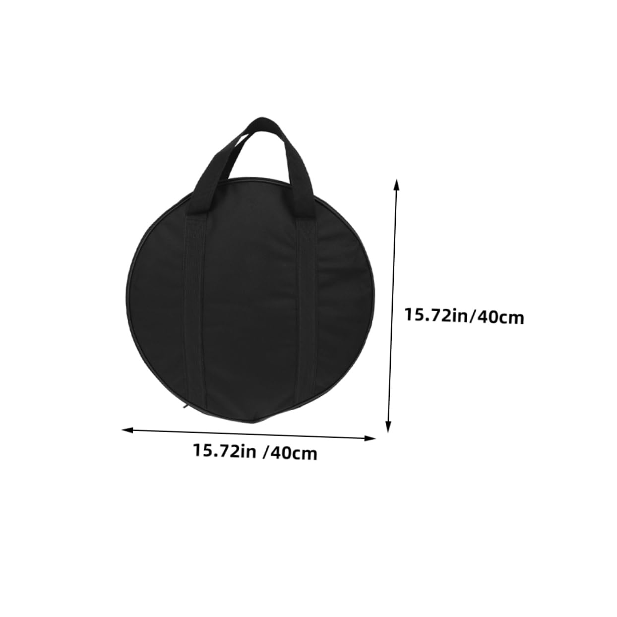 FUNOMOCYA Instrument Protector Gong Holder Bag Cymbal Protective Bag Durable Water-resistant Black 2pcs
