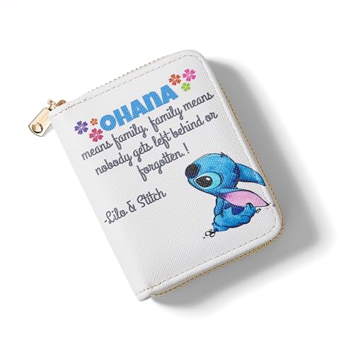 Mini Cute Cartoon Wallet, Anime Coin Purse for Boys and Girls, Zipper Small PU Leather Wallet Card Holder (White)