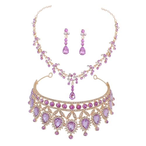 Joyería nupcial morada y dorada ifundom para brillar en fiestas y celebraciones de gala