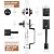 Brightify Black Front Door Handle, Matte Black Exterior Door Handle with Door Lever, Modern Front Door Lock Set, Adjustable Deadbolt with Single Cylinder, Reversible for Right&Left