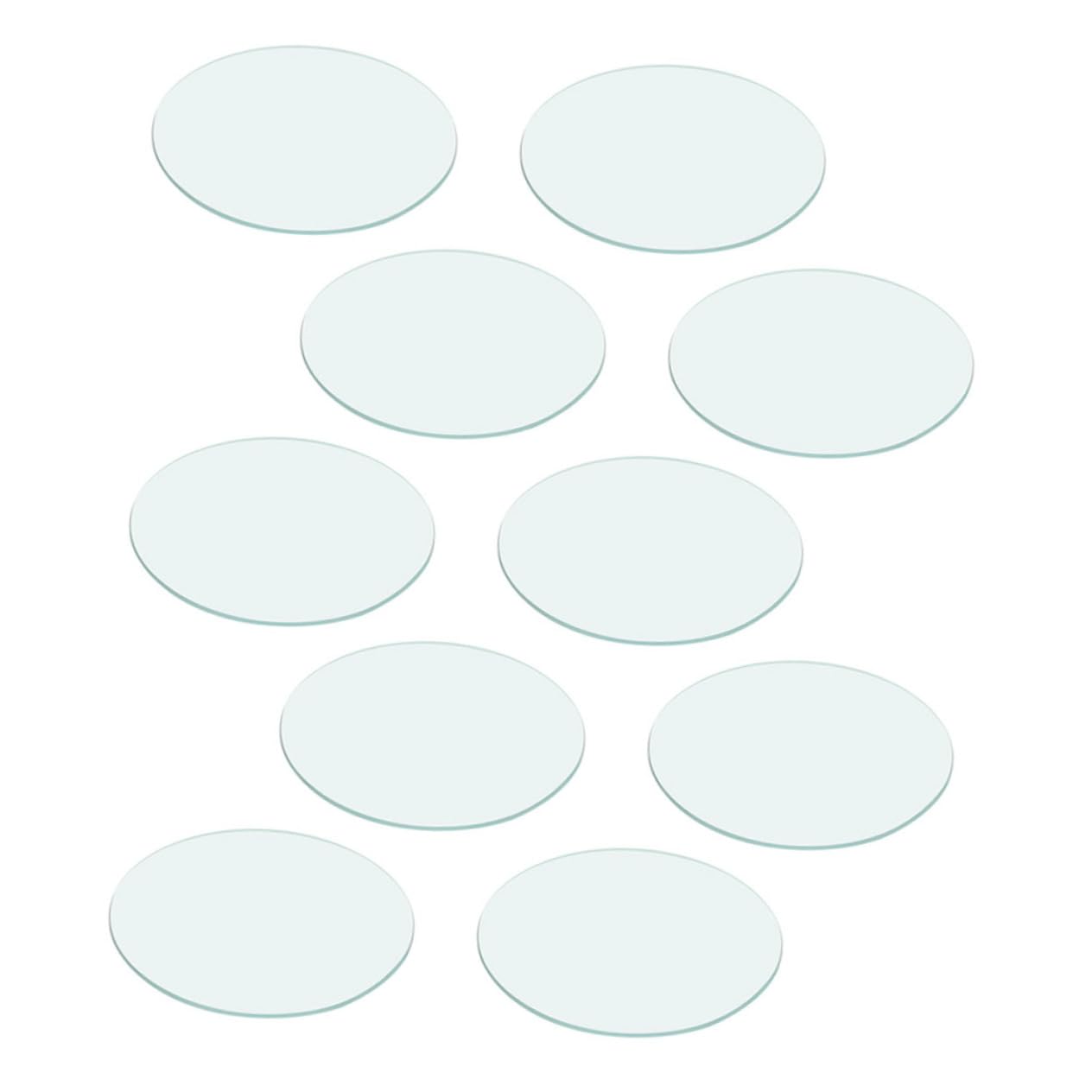 MAGICLULU 10Pcs Transparent Laboratory Watch Glasses Glass Beakers Cover for Experiments and Evaporation Dishes Glass Material