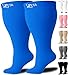Zeta Wear 1 Pair Plus Size Knee-High Compression Socks - Closed Toe, 15-19 mmHg Graduated Support for Women & Men | Wide Calf Fit Up to 26" | Swelling, Varicose Veins, Nurses, Pregnancy, Travel