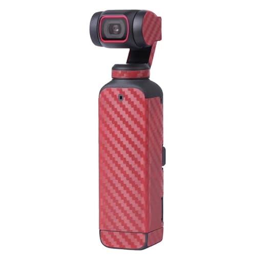 アクセサリー Osmo Pocket 2 PVC ステッカー 保護スキンフィルム スクラッチプルーフ デカール アクセサリー DJI Osmo Pocket 2 ハンドヘルドジンバルカメラ用 (Color : 7-Red Grain)