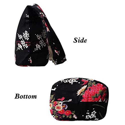 Witery Women's Cotton Sling Hippie Bag - Handmade Floral Large Hobo Bag Crossbody With Zippered Closure, Ethnic Boho Tote Shoulder Bag For Everyday/Beach/Outdoor Activities #TOP3