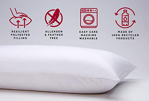 Marriott Down Alternative Eco Pillow - Eco-Friendly Pillow With 100% Recycled Fill - King (20" X 36") #TOP1