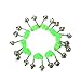 Outanaya 50pcs Fishing Rod Bells Dual Alert Clips for Night Fishing Easy Attachment for Bite Alerts