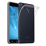 REY Funda Carcasa Gel Transparente para ASUS ZENFONE 3 Zoom 5.5' ZE553KL, Ultra Fina 0,33mm, Silicona TPU de Alta Resistencia y Flexibilidad