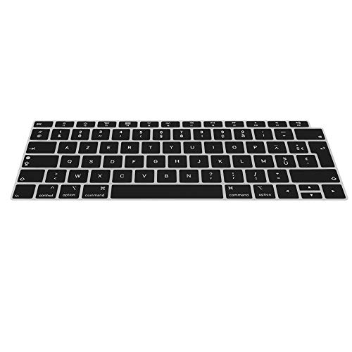 kwmobile Protection pour Clavier Compatible avec Apple MacBook Air 13' 2018 2019 2020 A1932 - Protection Clavier Ordinateur AZERTY (FR) en Silicone - Noir