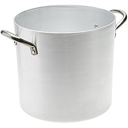 Ollas De Fundicion De Aluminio Ollas Agnelli pcmx0320 Olla Aluminio con 2 Asas, Acero Inoxidable, 20 cm