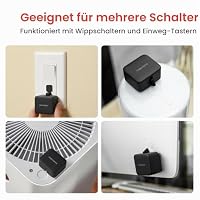 SwitchBot Smart Bluetooth Switch Toggle (Wiederaufladbar) - Fingerbot für Schalter, 1,0kgf, USB-C, App-Timer, fügen Sie Hub hinzu für Alexa, Siri & Matter, Schwarz – Ansicht 5