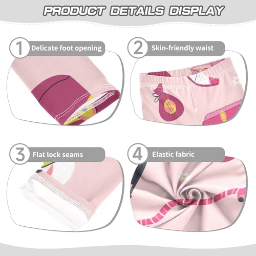 Western Element Girls Leggings,Workout Leggings for Girls Toddler Athletic Legging Size for 3-10T3