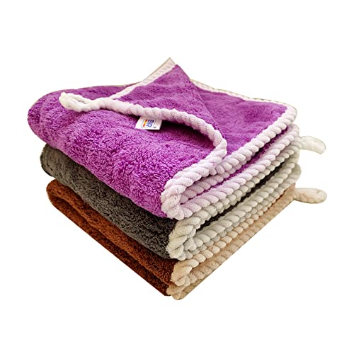 Enerfero Serviette en microfibre, 3 pièces, accessoires de lavage de voiture, chiffon super absorbant pour détails de nettoyage de voiture, serviettes de séchage pour l'entretien automatique, 300 GSM Cover