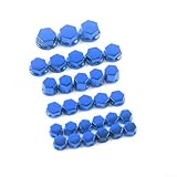 Construcción de plástico: estos tornillos están hechos de material chapado de plástico resistente diseñado para soportar los elementos mientras añade estilo.