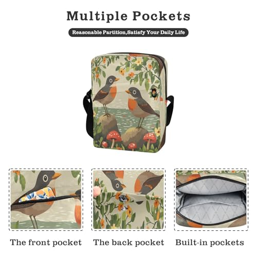 small messenger bag for men Small Crossbody Bag Women Shoulder Handbags Adjustable Strap for business business- Robust Warthog White2