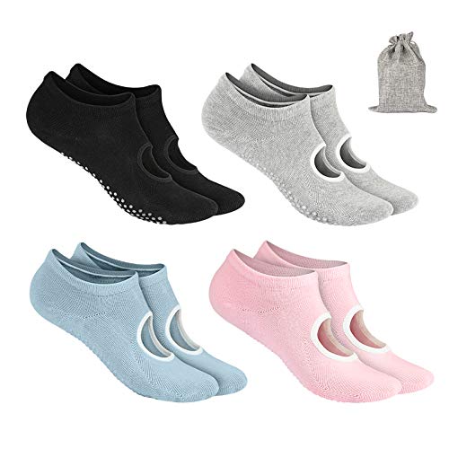 Tusscle Antislip Damessokken - Pilates Antislip Sokken Voor Yoga, Pilates, Pure Bars, Ballet, Dans, Fitness, Barefoot Dance