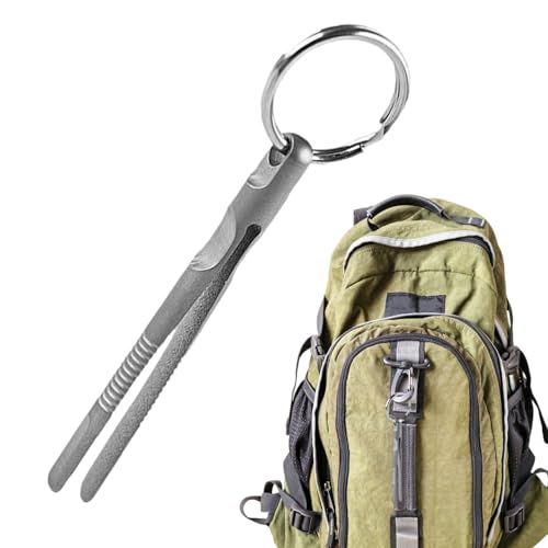 Pinzas portátiles de titanio – Mini pinzas para llavero, depilación inclinada para cejas, para viajes, mochileros, kit y uso doméstico