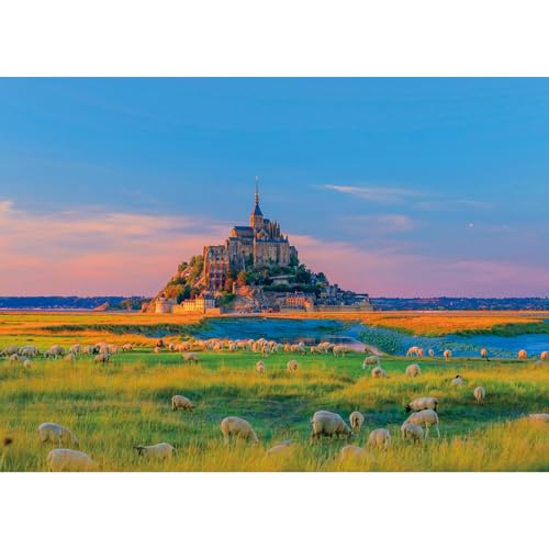 Rompecabezas de 1000 piezas para adultos HUADADA con paisaje del Mont Saint-Michel
