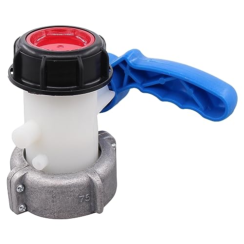 IBC Adapter DN50 75cm zu S60x6 IBC Tankadapter DN 50 Auslass Regelventil Absperrklappe Kugelhahn Wassertank Klappenhahn Regentonne Auslaufhahn Ventil Gartenhahn Ablaufadapter für IBC Regenwassertank